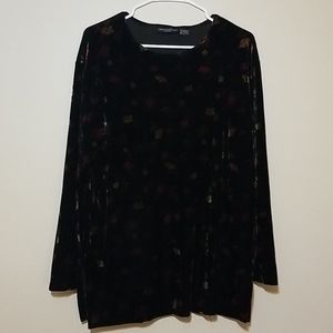 Impressions Lifestyle Velvet floral top